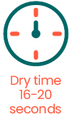 Dry time 16-20 seconds