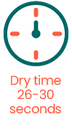 Dry time 26-30 seconds