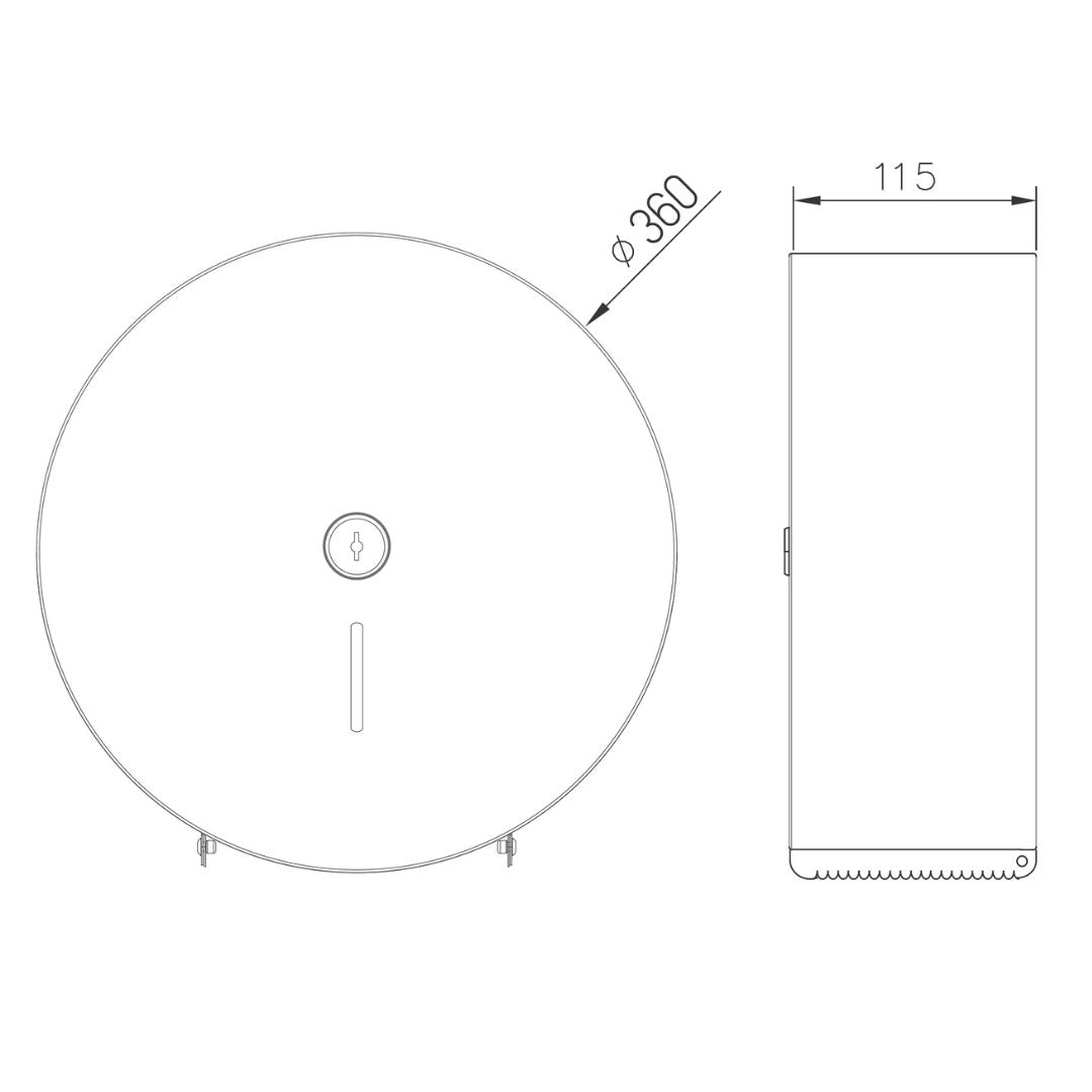 Stainless Steel MAXI Jumbo Dispenser