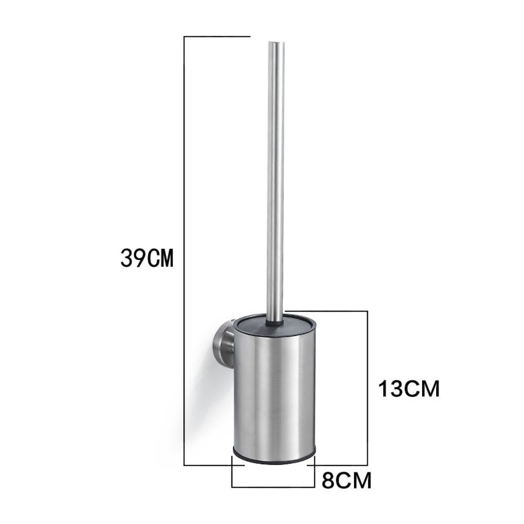 Dryflow Stainless Steel Wall Mounted Toilet Brush Set