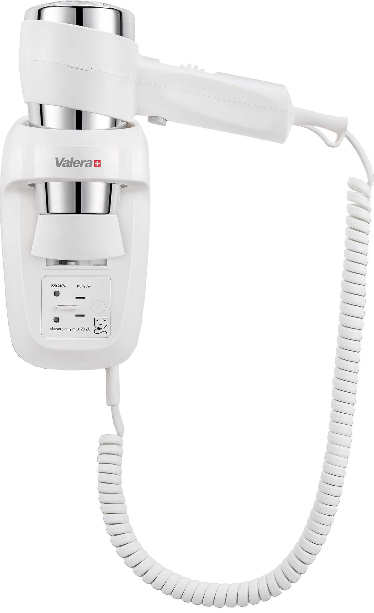 Valera 1600W Action Wall Mounted Hair Dryer with Shaver Socket - EPAVBW-S - Hand Dryers UK™