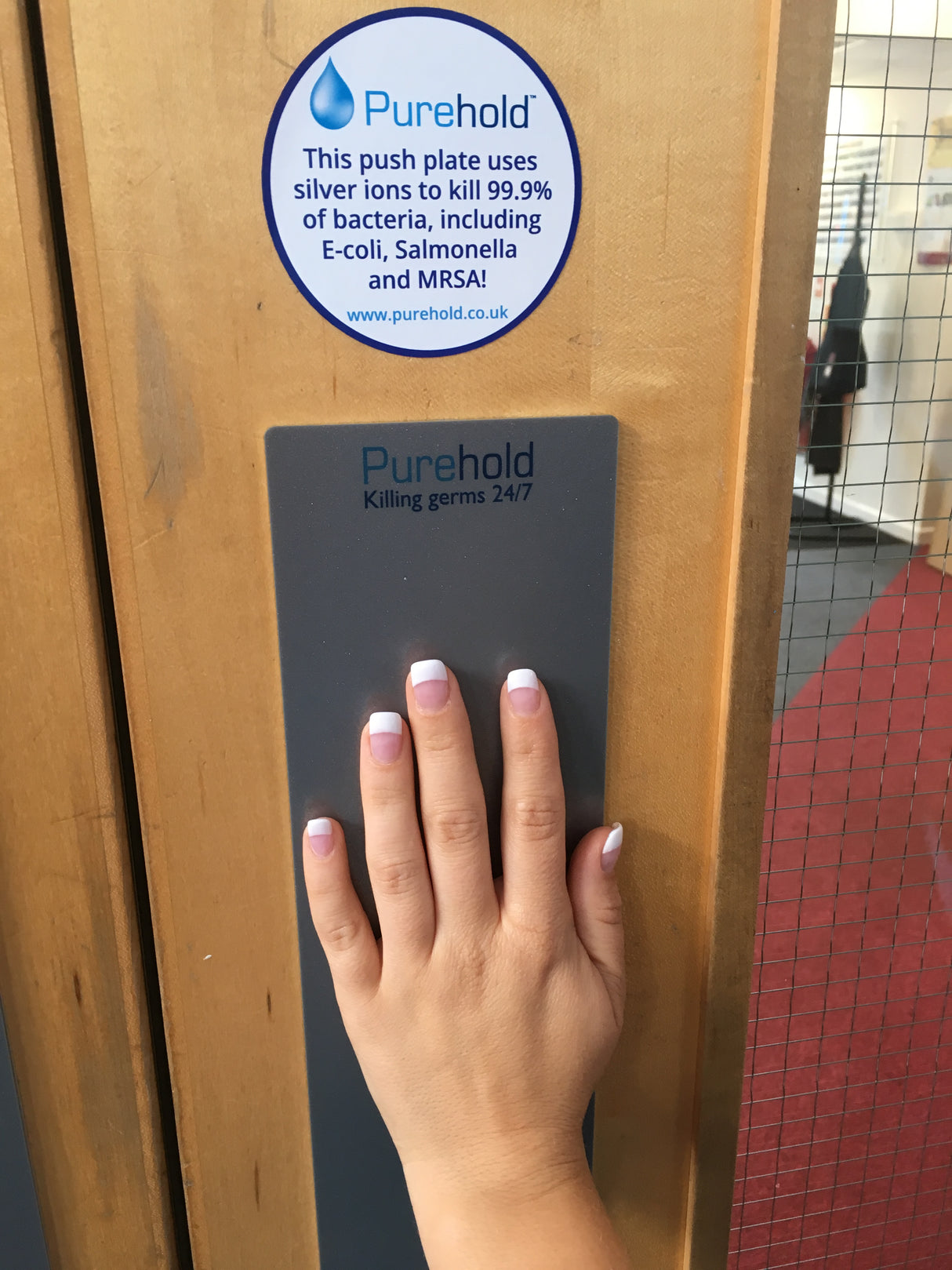 Purehold XXL Starter Set Antibacterial Door Push Plate PH-PUSH-XXL2 - Hand Dryers UK™