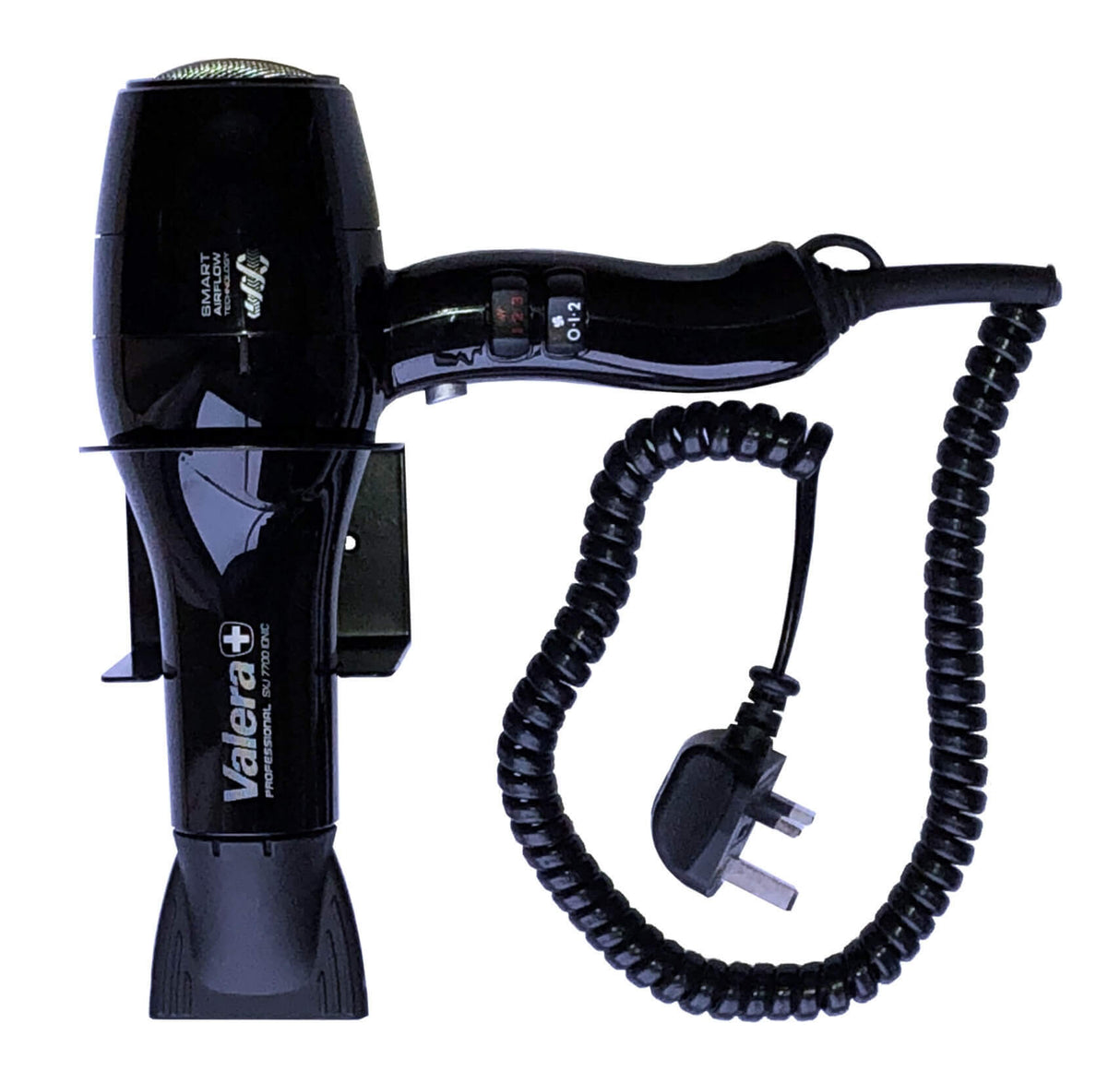 Valera Swiss Silent Jet 7700 Ion Hair Dryer with Concentrator Nozzle and Wall Bracket 2000W - EPAVKB-B - Hand Dryers UK™